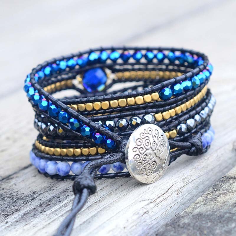 Hematite Protection Wrap Bracelet | Gemstone 3