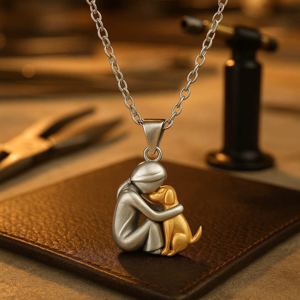 Hug Pendant Necklace | 14K Gold-Plated Alloy 0