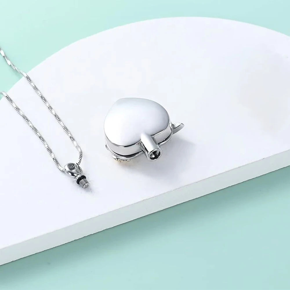 Hummingbird Heart Urn Necklace | Stainless Steel 1