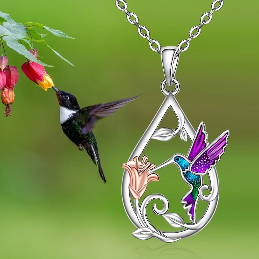 Hummingbird Necklace Set | Silver-tone Alloy 1