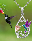 Hummingbird Necklace Set | Silver-tone Alloy 1