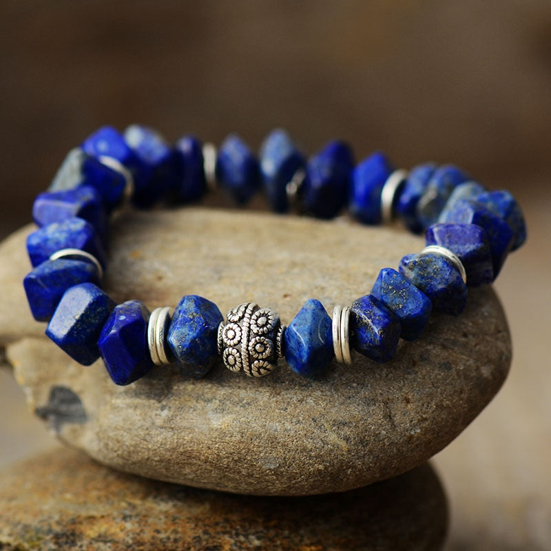 Illustrious Sunburst Charm Bracelet | Lapis Lazuli and Amethyst 3
