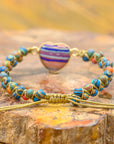 Imperial Jasper Love Bracelet | Vegan Leather 2