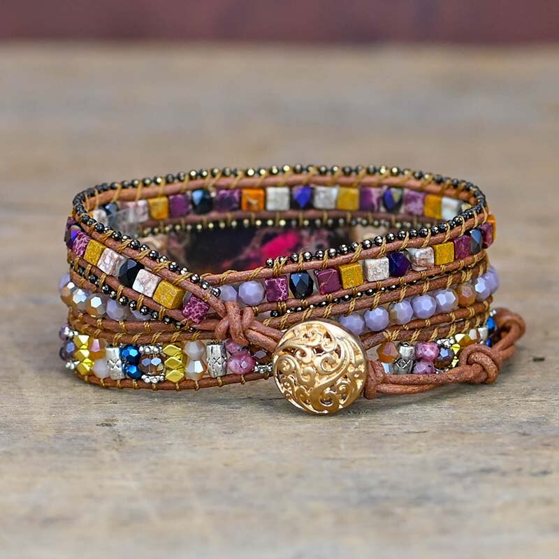 Imperial Jasper & Agate Wrap Bracelet | Alloy 2