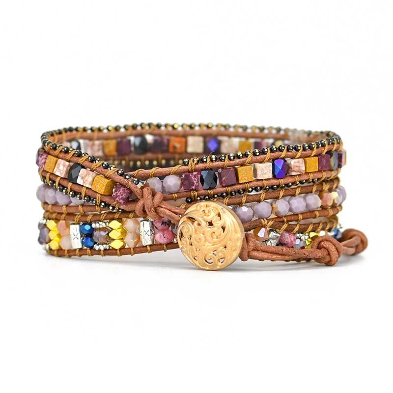 Imperial Jasper & Agate Wrap Bracelet | Alloy 5