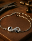Infinite Symbol Pet Paw Bracelet | Sterling Silver 0