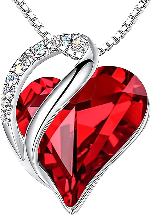 Infinity Heart Ruby Necklace | White Gold 0