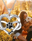 Infinity Heart & Paw Necklace | 925 Sterling Silver 1
