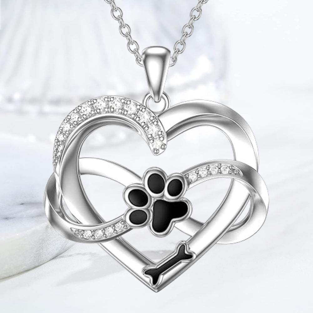 Infinity Heart & Paw Necklace | 925 Sterling Silver 2