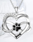 Infinity Heart & Paw Necklace | 925 Sterling Silver 2