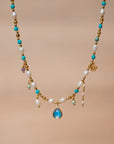 Intense Opal & Pearl Necklace | Stainless Steel 0