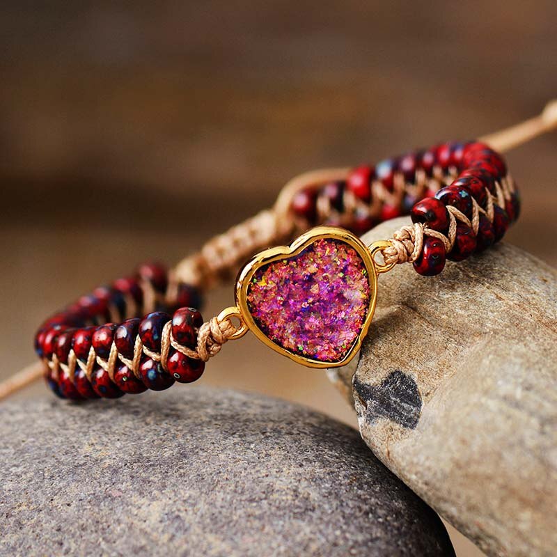 Intense Red Opal Love Protection Bracelet | Opal 0