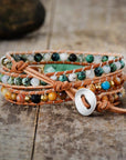 Jade Moss Agate Bracelet | Natural Stone 1