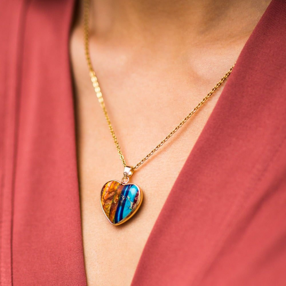 Jasper Chakra Love Necklace | Copper 2
