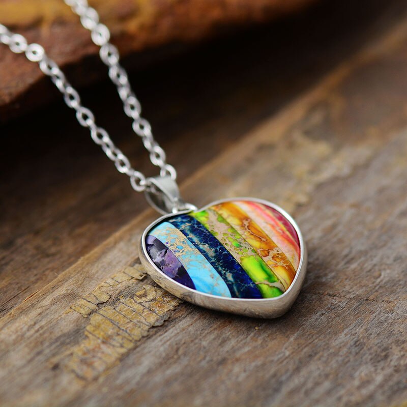 Jasper Chakra Love Necklace | Copper 4