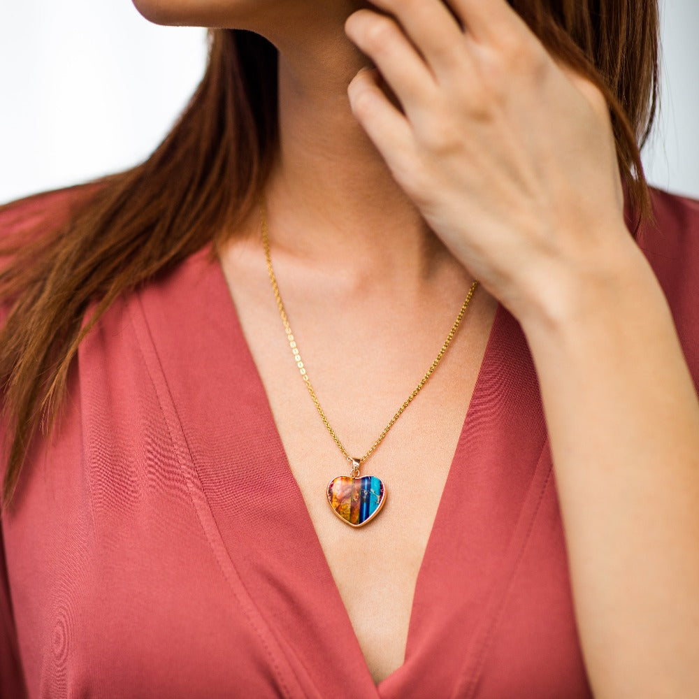 Jasper Chakra Love Necklace | Copper 5
