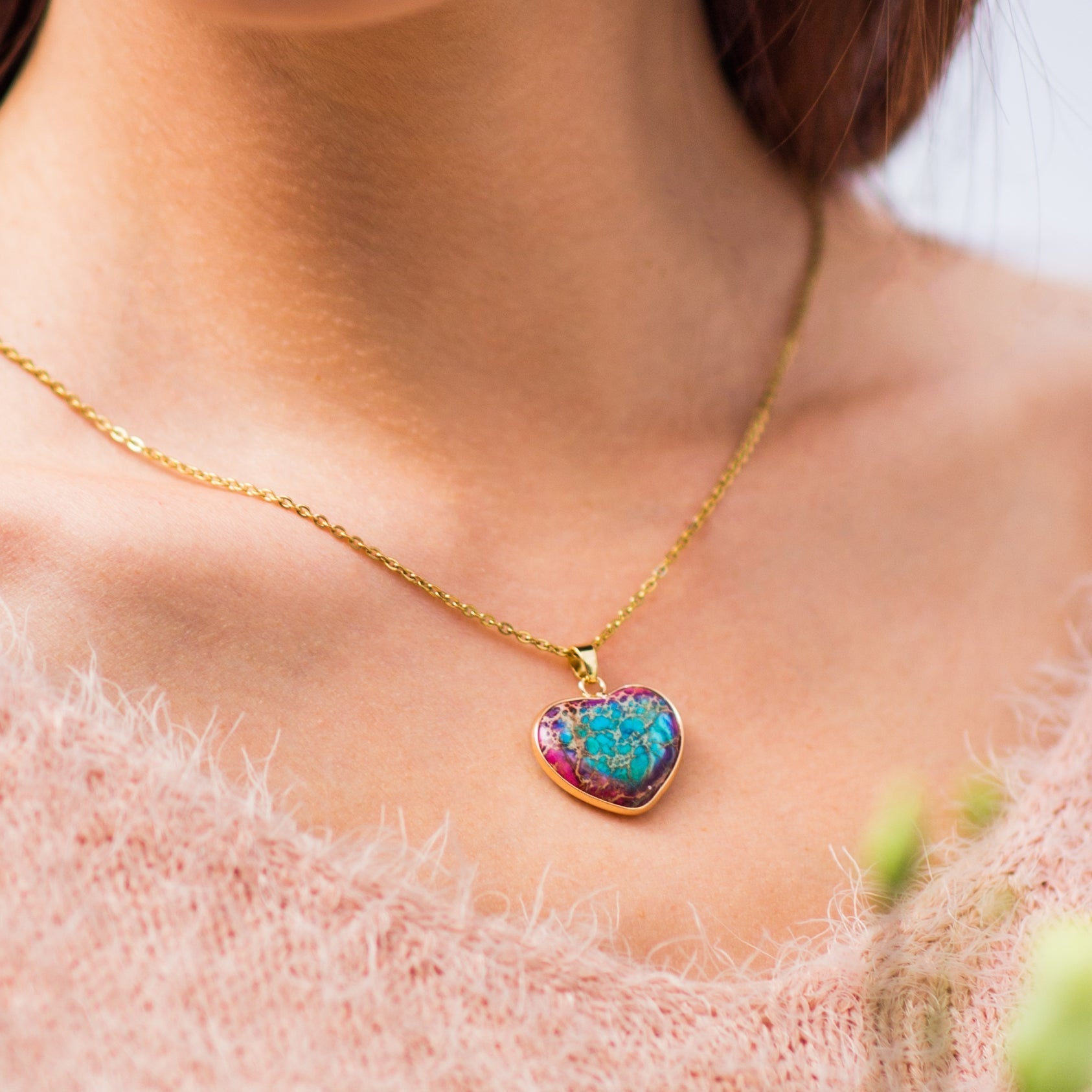 Jasper Love Protection Necklace | Stainless Steel 4