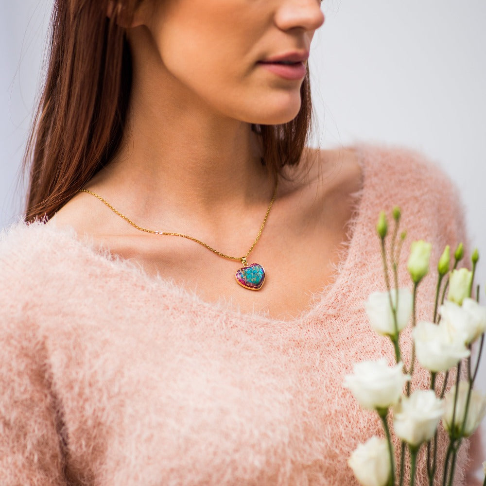 Jasper Love Protection Necklace | Stainless Steel 6