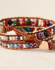 Jasper Love Protection Wrap Bracelet | Genuine Leather 2