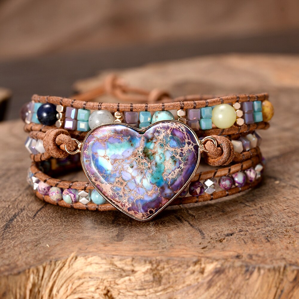 Jasper Love Wrap Bracelet | Jasper Stone 0