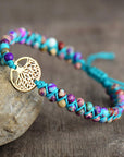 Jasper Tree of Life Bracelet | Alloy and Vegan Leather 1