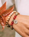 Jasper and Carnelian Mala Bead Bracelets | Natural Stones 1