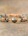 Labradorite Hexagon Bracelet | Zinc Alloy 1