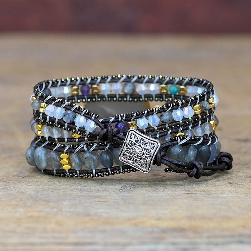 Labradorite Protection Wrap Bracelet | Natural Stone 2