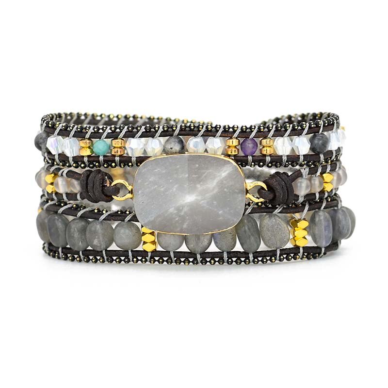 Labradorite Protection Wrap Bracelet | Natural Stone 4