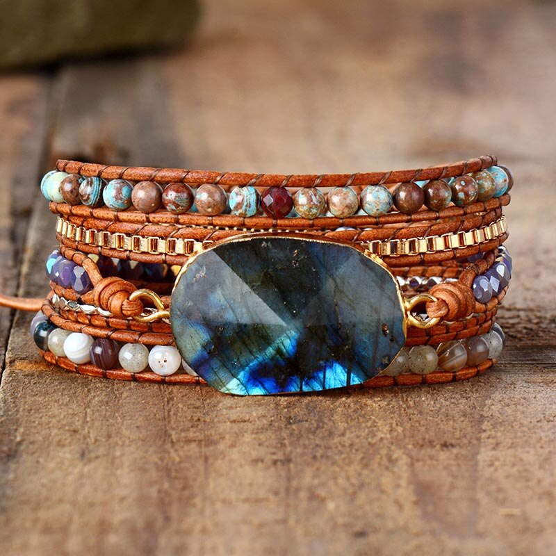 Labradorite Wrap Bracelet | Natural Stones 0