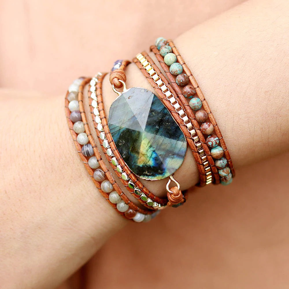Labradorite Wrap Bracelet | Natural Stones 4