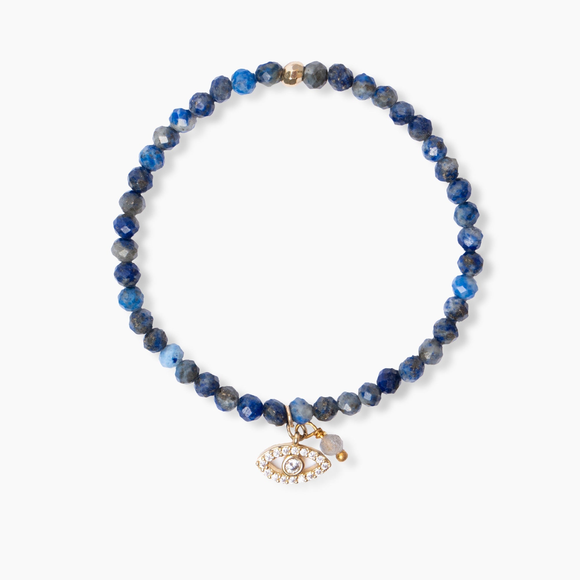 Lapis Lazuli Evil Eye Bracelet | Stainless Steel 1
