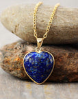Lapis Lazuli Love Necklace | Stainless Steel 3