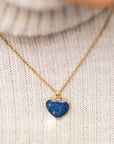 Lapis Lazuli Love Necklace | Stainless Steel 4