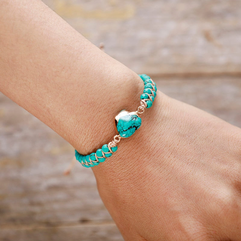 Lotus Turquoise Bracelet | Zinc Alloy 0