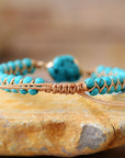Lotus Turquoise Bracelet | Zinc Alloy 1
