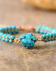 Lotus Turquoise Bracelet | Zinc Alloy 3