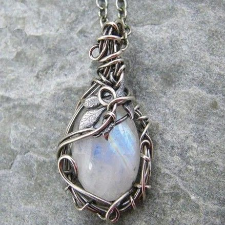 Lunar Elegance | Moonstone Necklace | Silver Jewelry | Handcrafted Accessories 0