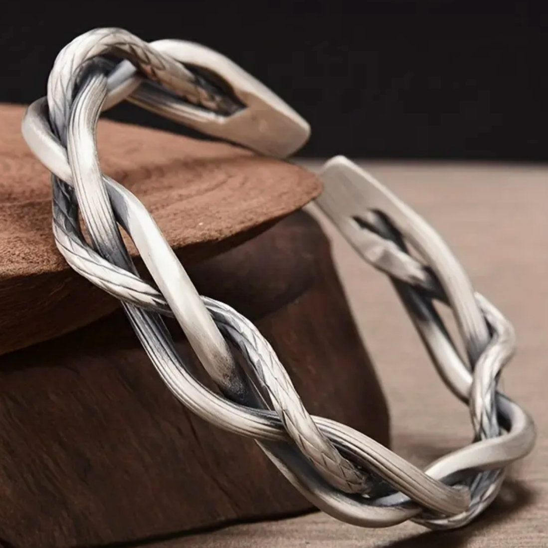 Men's Vintage Braided Silver Bracelet | Handcrafted Jewelry | Timeless Design 0