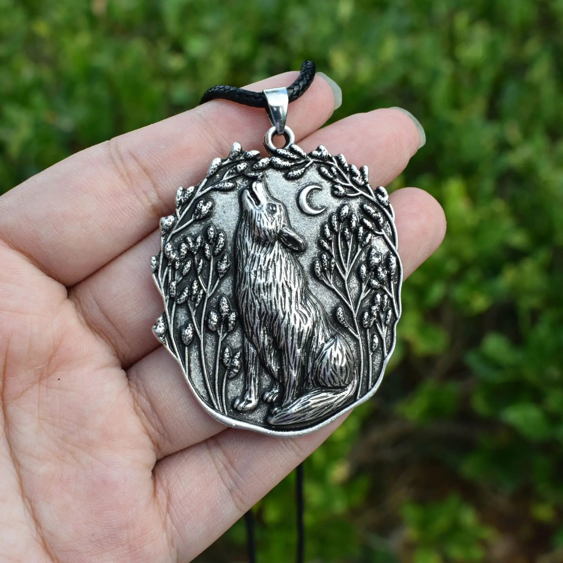 Moon Wolf Pendant Necklace | Premium Metal Alloy 0