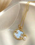 Moonstone and Pearl Necklace | Gold 0