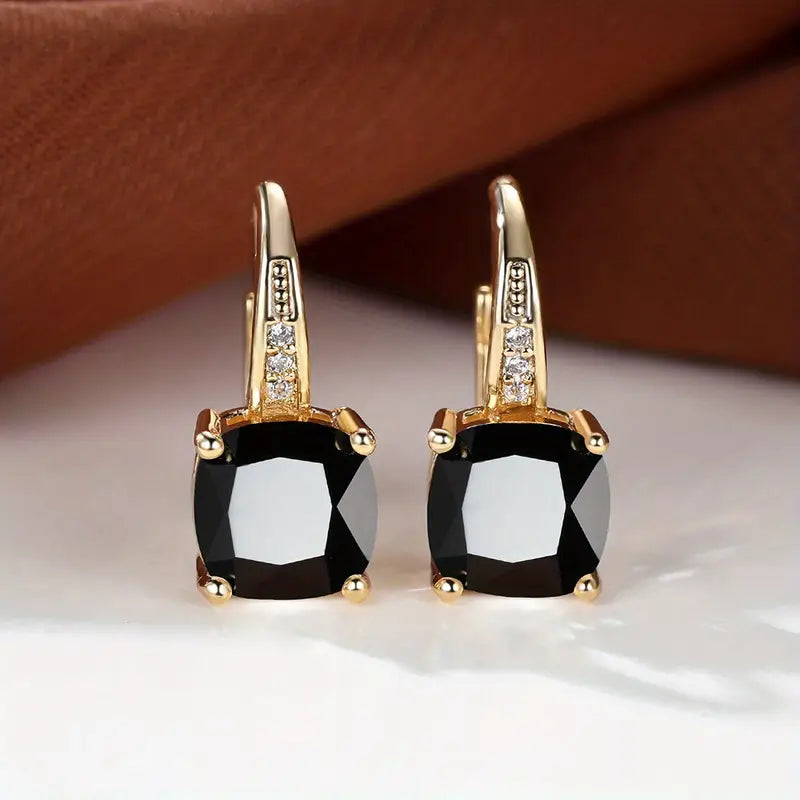 Mystic Sapphire Hoop Earrings | Gold 3