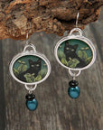 Mystical Cat | Vintage Earrings | Tropical Dangle Jewelry 2