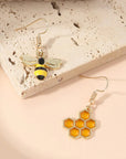 Nature's Charm | Honeycomb Earrings | Bee Drop Earrings | Unique Jewelry 3