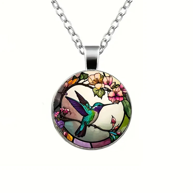 Nature's Charm | Hummingbird Pendant Necklace | Vintage Glass Dome Jewelry | Everyday Wear 3