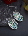 Nature's Elegance | Abalone Shell Earrings | Dragonfly Symbol | Timeless Accessory 1