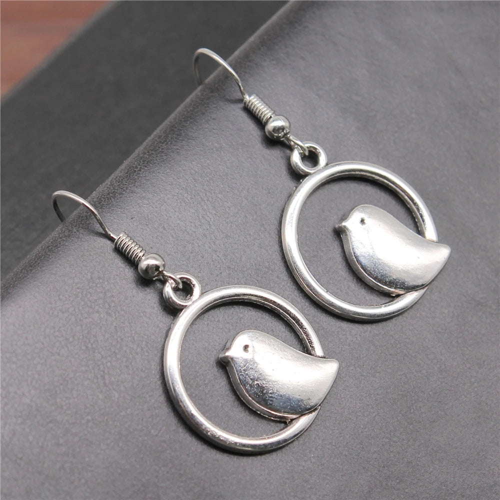 Nature's Muse | Boho Bird Charm Earrings | Handmade Vintage Jewelry 1