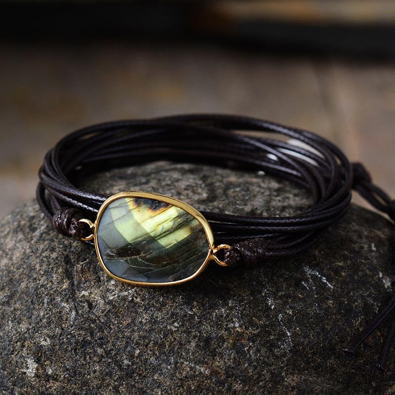 Ocean Breeze Bracelet | Labradorite and Green Opal 0