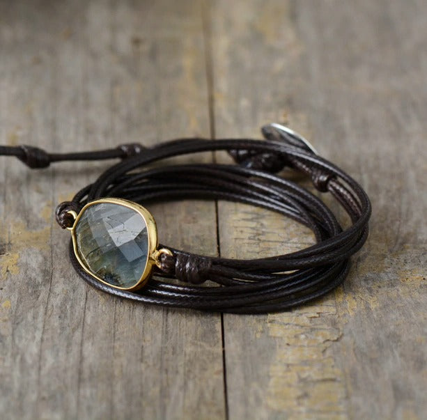 Ocean Breeze Bracelet | Labradorite and Green Opal 5
