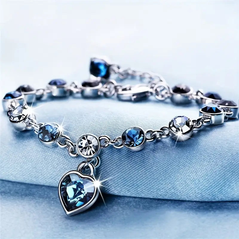 Ocean Heart Glow Bracelet | White Gold 0